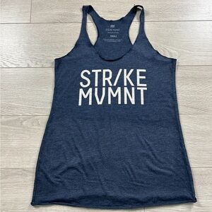 Strike Movement Blue Cotton Racerback CrossFit Tank Top